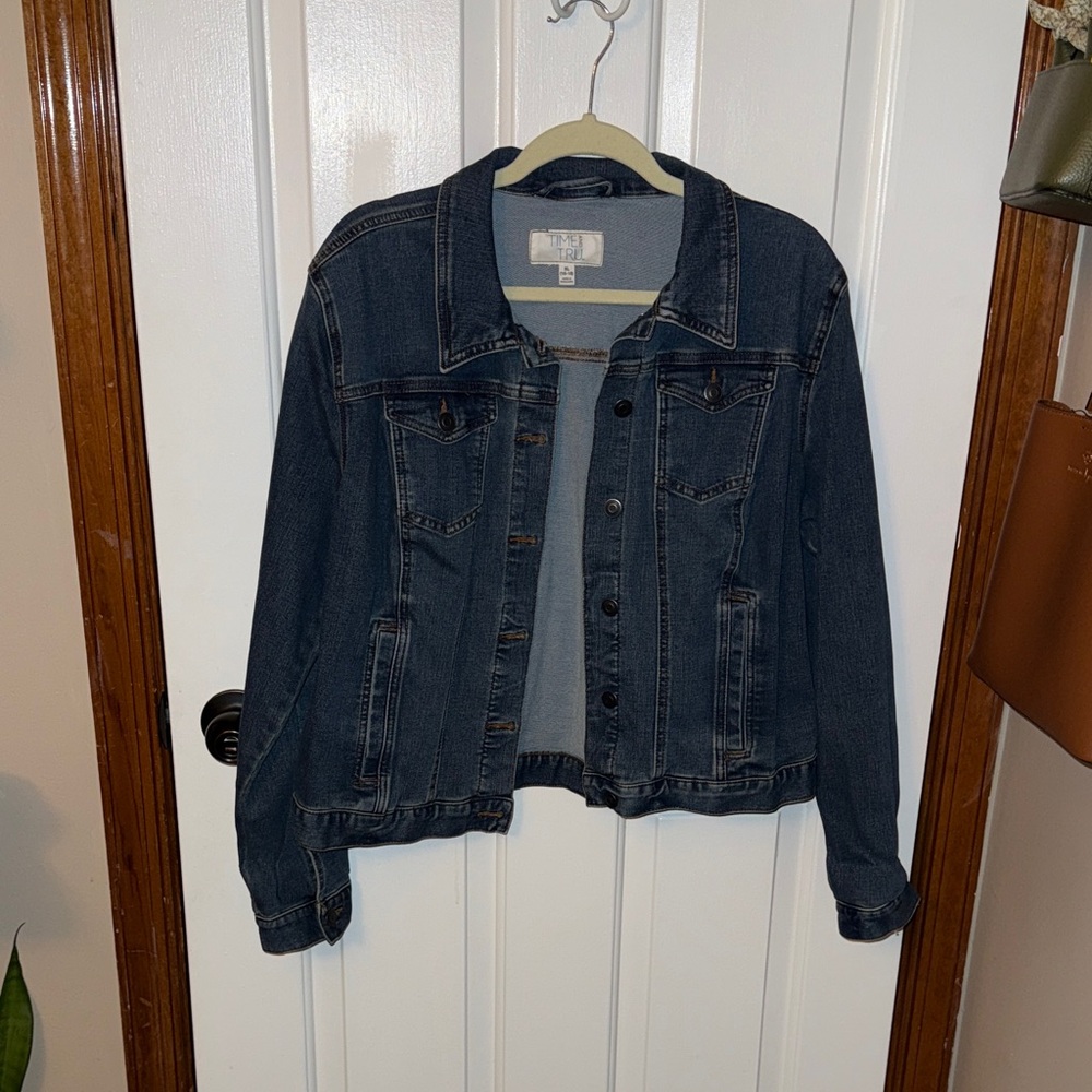 Time and Tru Dark Blue Jean Jacket